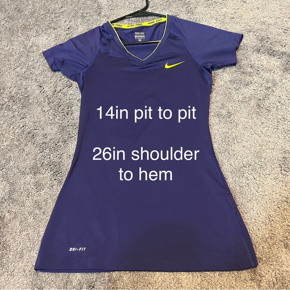 Nike Pro Dri-Fit Short Sleeve V Neck Size X-